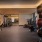 a large room with exercise equipment 